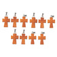 10x Mini Wooden Cross Pendants – DIY Christian Jewelry Charms & Craft Supplies