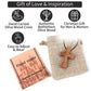 Handmade Olive Wood Cross Pendant – Men’s Catholic Prayer Necklace & Religious Gift