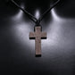 Handcrafted Wooden Cross Necklace – Adjustable Catholic Pendant for Men & Women (Retro Faith Jewelry)