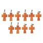 10x Mini Wooden Cross Pendants – DIY Christian Jewelry Charms & Craft Supplies