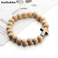 Voikukka Handmade Wooden Cross Bracelet – African Map Beaded Faith Jewelry (Unisex)