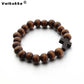 Voikukka Handmade Wooden Cross Bracelet – African Map Beaded Faith Jewelry (Unisex)
