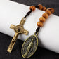 Wooden One-Decade Pocket Rosary – Crucifix & Our Lady Medalla Milagrosa Charm (Exorcism Cross Prayer Beads)